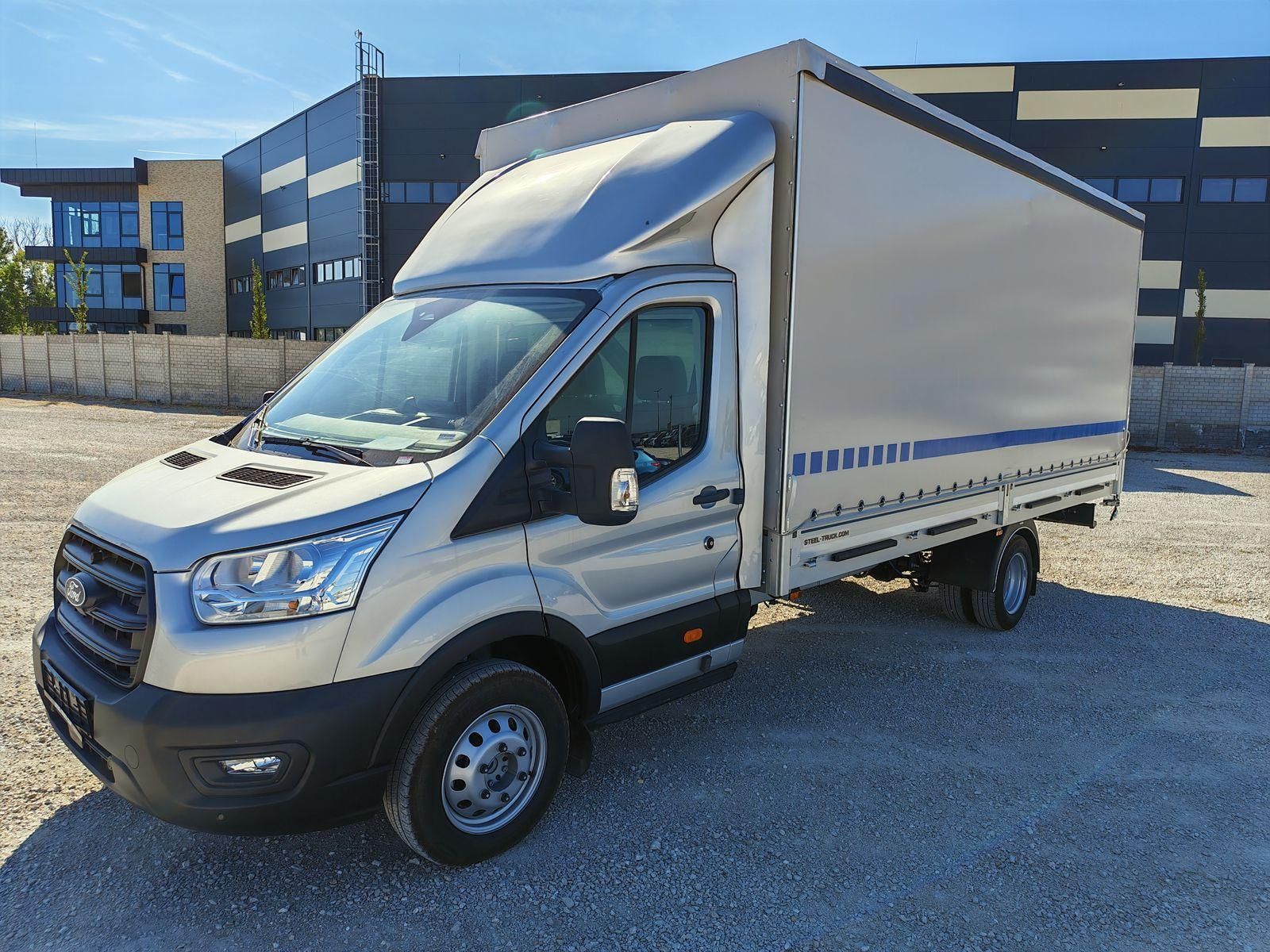 FORD TRANSIT 2.0 TDCi 350 LWB EL-E Trend RWD készletről VARIA 5.2m ponyvás felépítménnyel. dupla h.kerékkel. tachográffal
