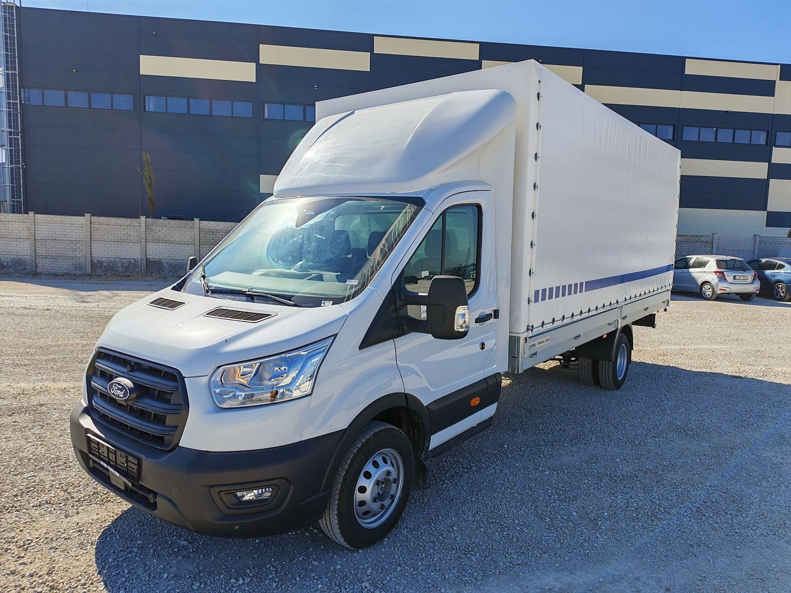 FORD TRANSIT 2.0 TDCi 350 LWB EL-E Trend RWD készletről VARIA 5.2m ponyvás felépítménnyel. dupla h.kerékkel. tachográffal