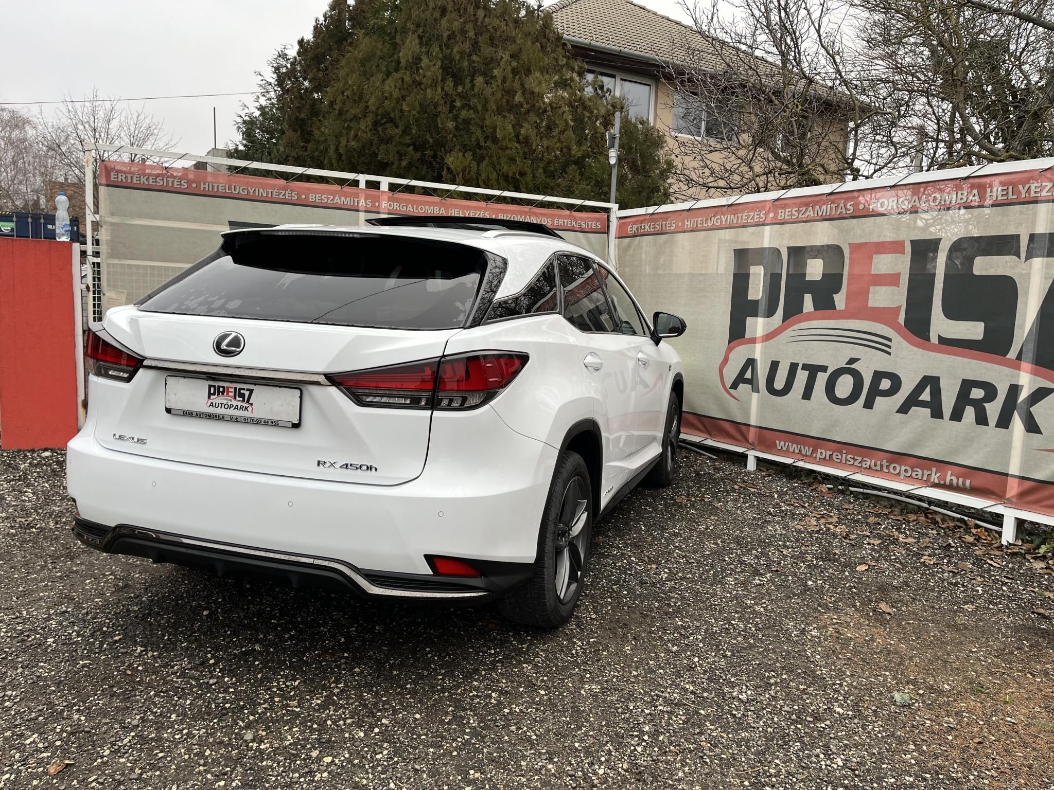 LEXUS RX 450h F Sport e-CVT Panoráma. bőr. el.ülés. vezetett sz.könyv