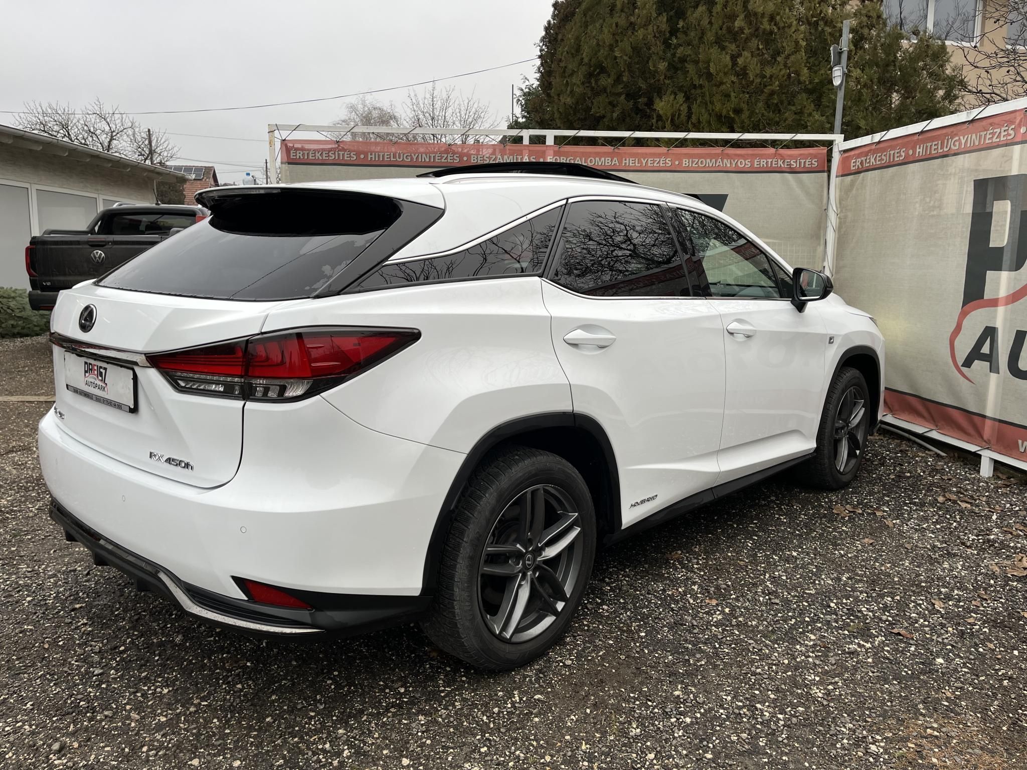 LEXUS RX 450h F Sport e-CVT Panoráma. bőr. el.ülés. vezetett sz.könyv