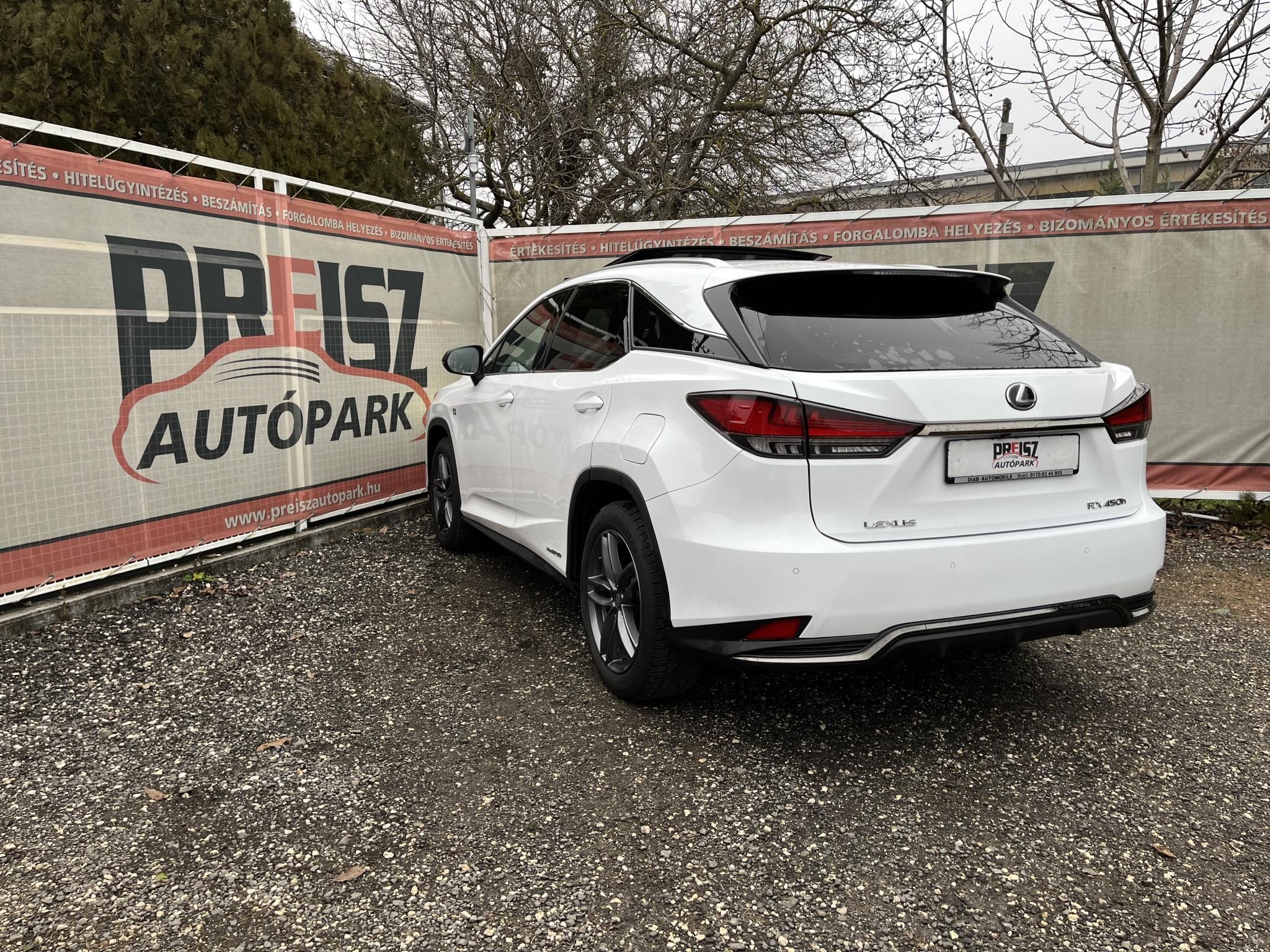 LEXUS RX 450h F Sport e-CVT Panoráma. bőr. el.ülés. vezetett sz.könyv