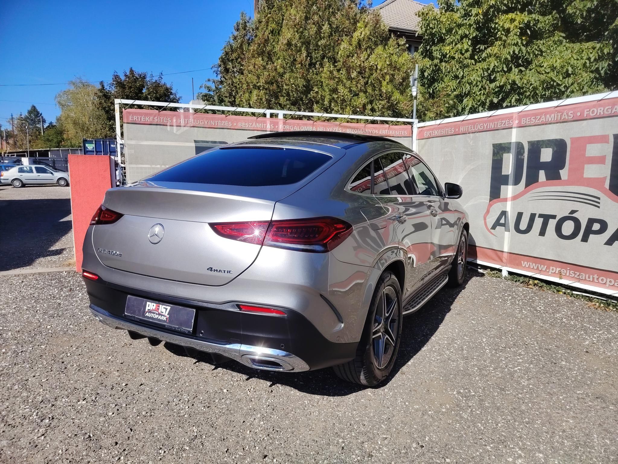 MERCEDES-BENZ GLE 400 d 4Matic 9G-TRONIC Vezetett szervizkönyv Tempomat Téli-nyári gumiszett HUD