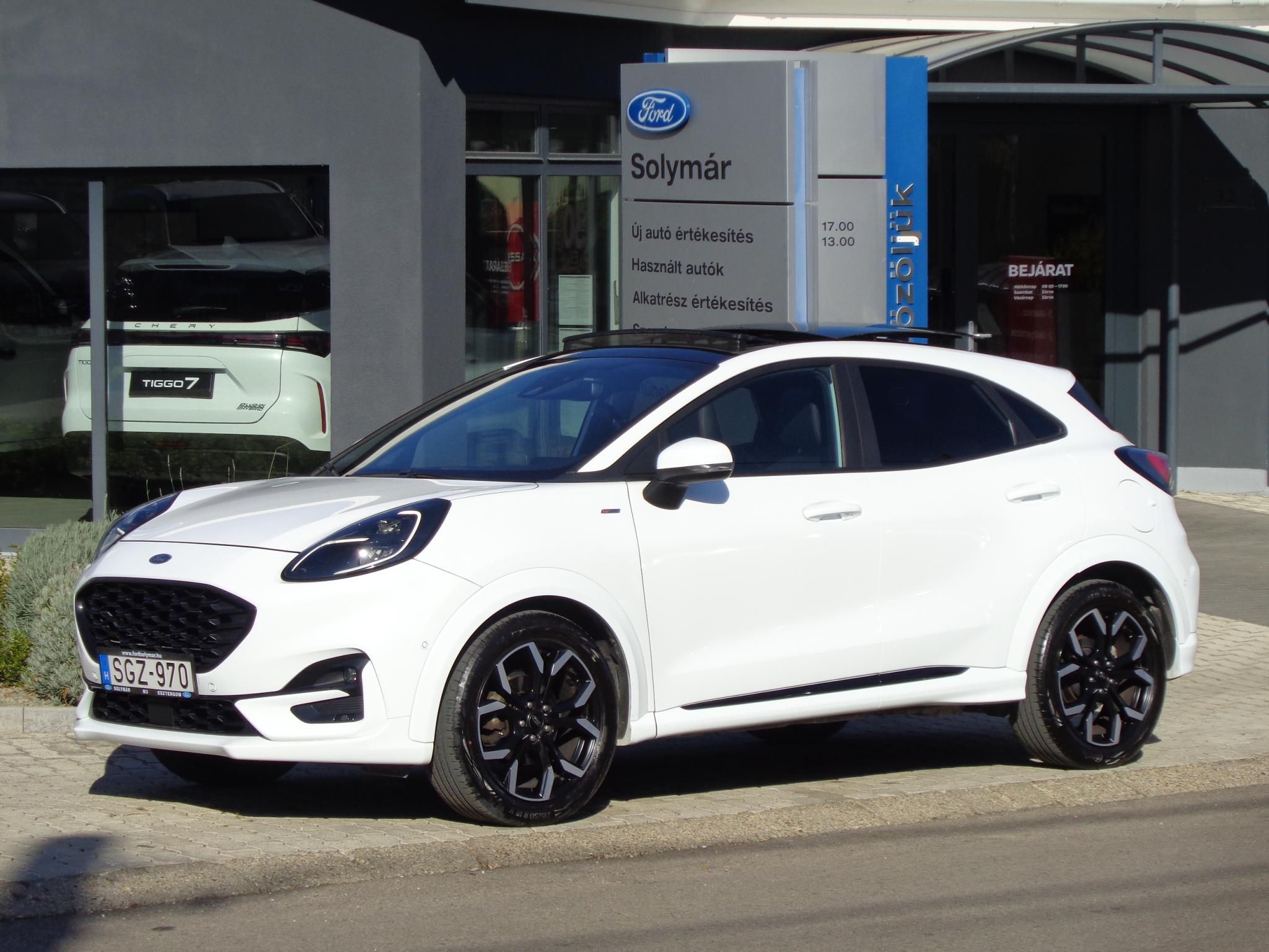 FORD PUMA 1.0 EcoBoost ST-Line X DCT Magyar! Gyári fény! Panorámatető! Adaptív LED+Tempomat! El. csomagtér! Pótkerék!