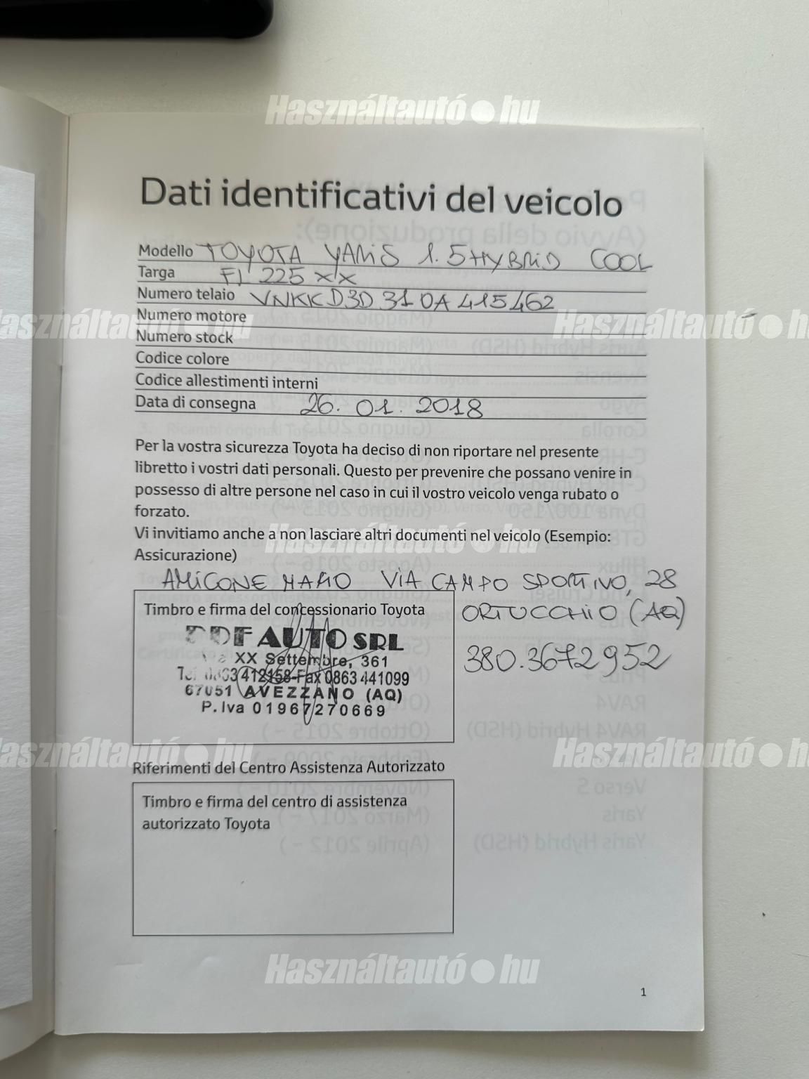 TOYOTA YARIS 1.5 VVT-i Hybrid Comfort e-CVT